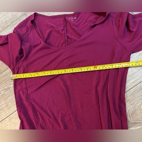 Garnet Hill Size S Scoop Neck Jersey Knit Trapeze Dress 3/4 Sleeve Small S - Picture 9 of 9